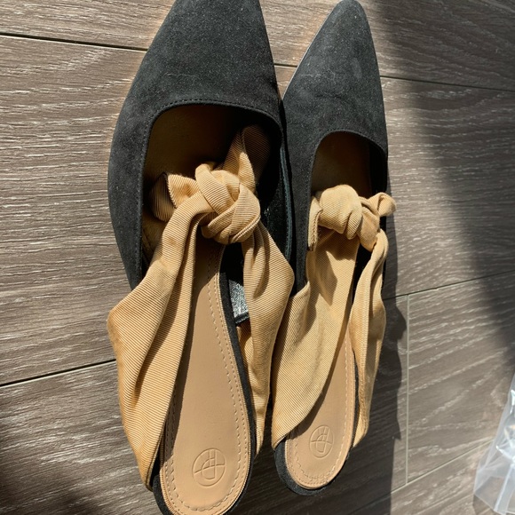 The row coco bow suede and silk mules - Picture 9 of 11